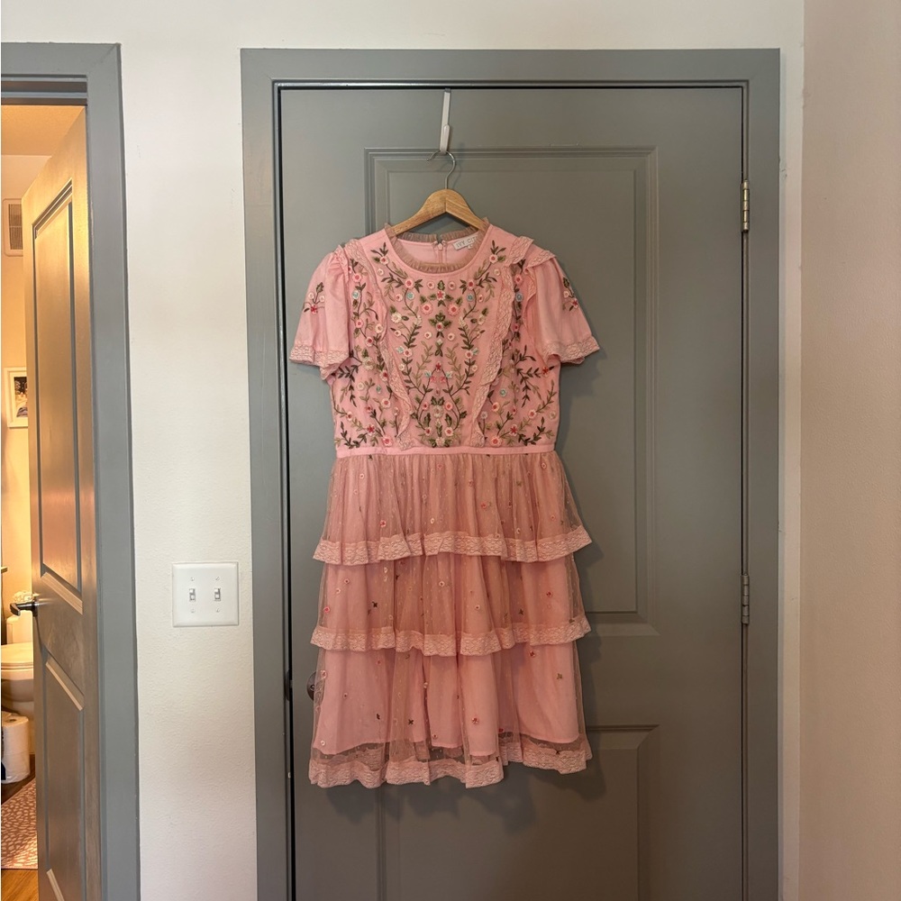 Ivy City Co Pink Floral Mini Dress